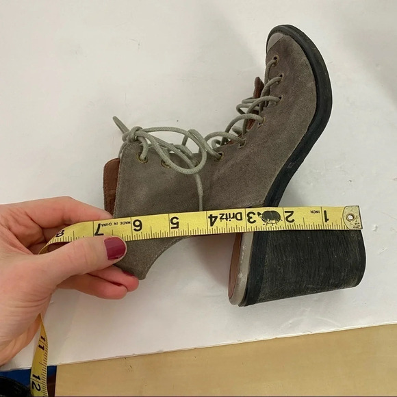 Jeffrey Campbell For Free People Cors Lace Up Suede Booties Heels Shoes Size 8 - Picture 16 of 16